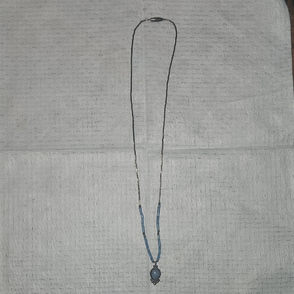 Elegant Blue Beaded Necklace